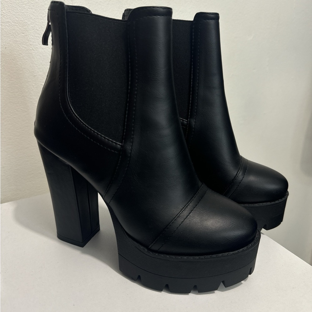 Black Platform Ankle Boots